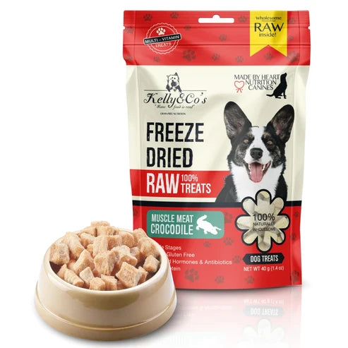 【ケリーアンドコー】フリーズドライ犬用おやつ　クロコダイルマッスルミート　40g