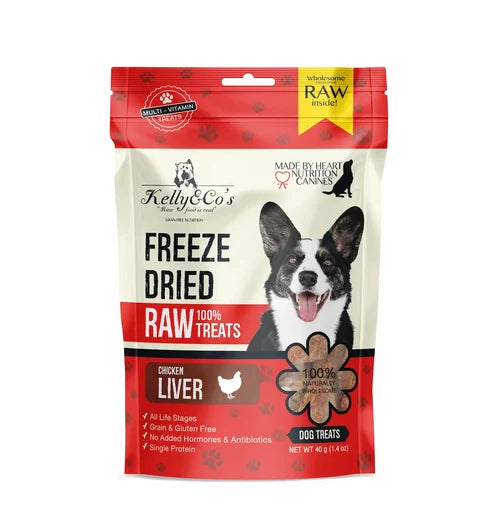 [Kelly & Co's] Freeze-Dried Dog Treats Chicken Liver 40g