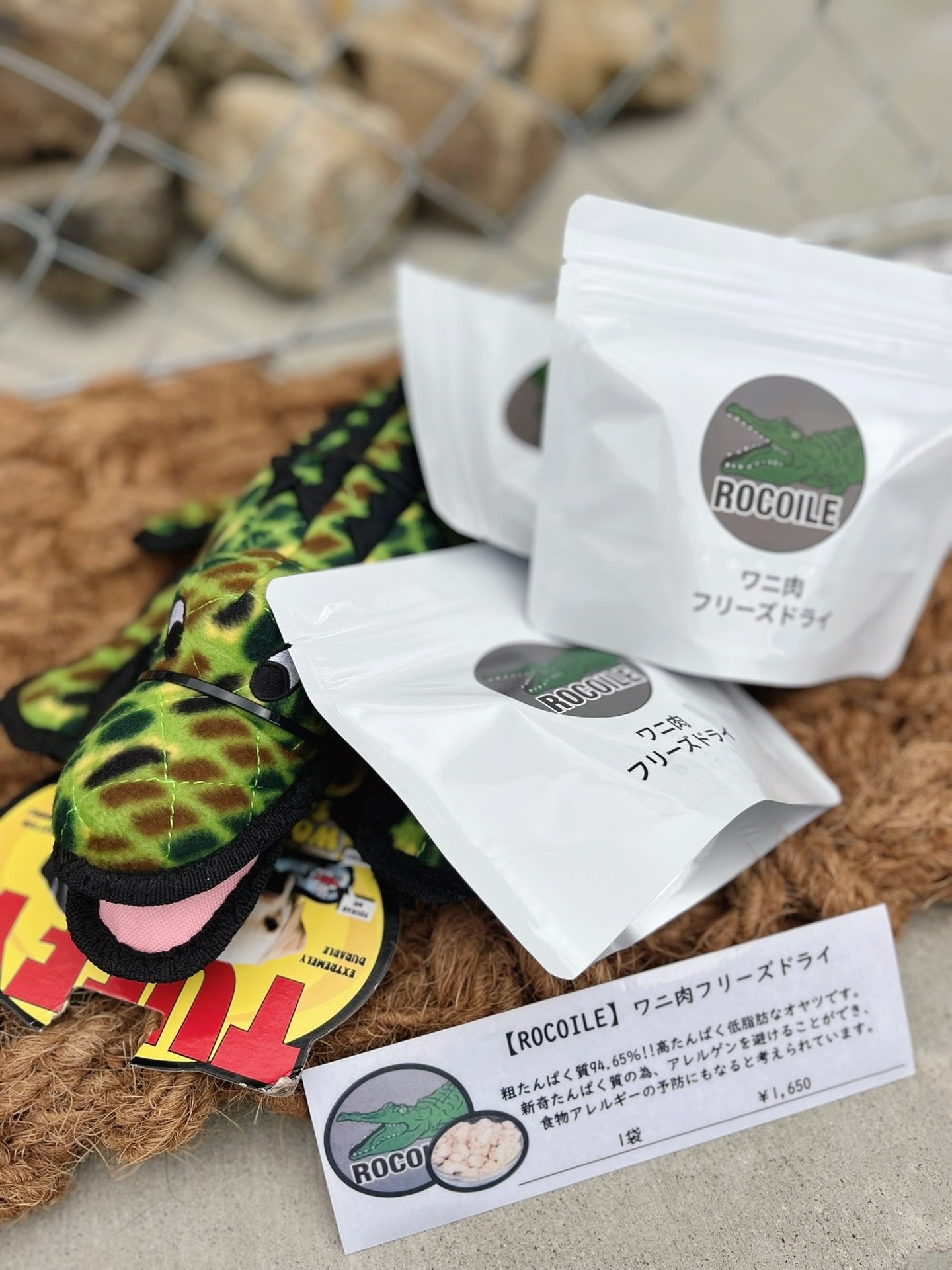 【ROCOILE】

リピーター多数.ᐟ.ᐟ
ワニ肉 フリーズドライ

🐊再入荷🐊

粗タンパク質 約９５%！

高タンパク

低脂肪

新奇タンパク質の為、アレルギー体質の愛犬にも
オススメです✨️

1袋 ¥1.650

#BONBONDOG 
#bonbondog 
#八王子 
#高尾 
#裏高尾
#ワンちゃんの為のお店 
#大型犬多頭飼い
#大型犬のいる暮らし
#八王子の犬のお店
#大型犬と遊べる
#大型犬と赤ちゃん 
#ラブラドールレトリバー
#ドーベルマン
#littohowler 
#truelove
#benatural 
#サンデーペッツ 
#みちのくファーム 
#mwt 
#rocoile 
#sdg 
#アウトドア
#トレラン 
#dogpool 
#チャリティー
#イベント
#パックウォーク
#山ん歩
#ワニ肉
#フリーズドライ